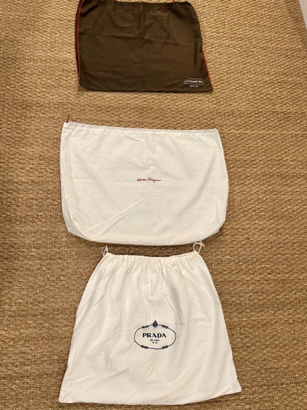Prada, Ferragamo, Coach Cloth Draw-String Dust Bags